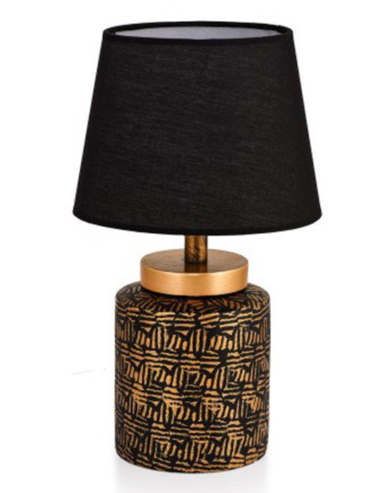 Opviq Lámpara de Mesa YL025 Negro y Dorado